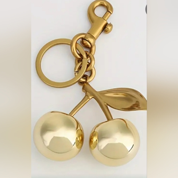 Accessories - Gold Cherry Charm/Keychain